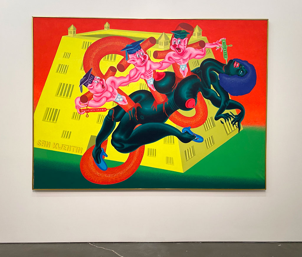 Peter Saul's painting San Quentin #1 (Angela Davis at San Quentin)