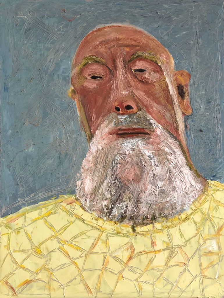 A self-portrait by the artist Rafael Ferrer. 